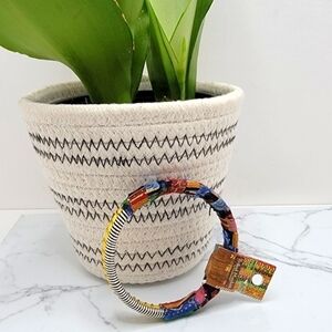World Market | mixed media colorful Bohemian bangle bracelet NWT